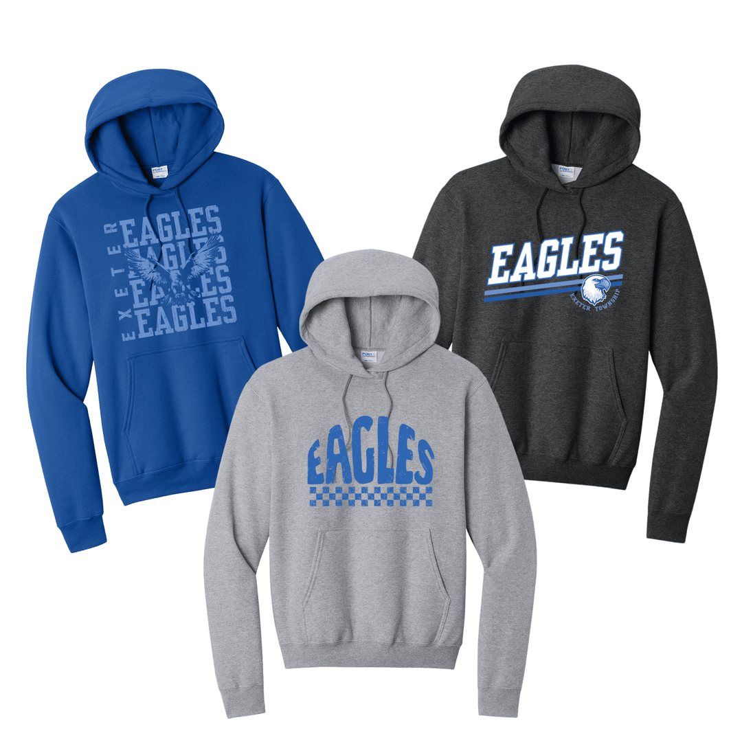 Exeter Eagles custom hoodie design options