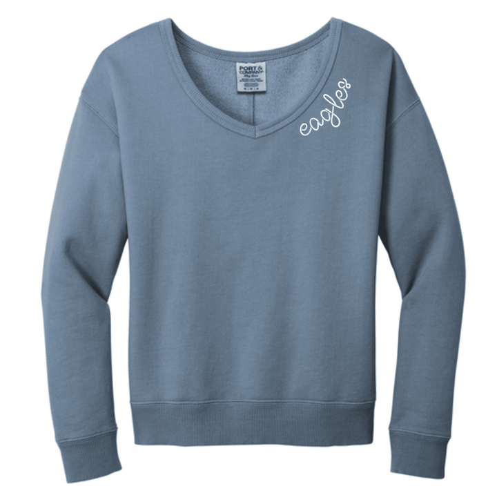 Exeter Eagles Beach Wash V-Neck Sweatshirt | Women&