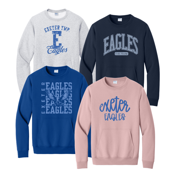 Exeter Eagles Pocket Crewneck | Spirit Sweatshirt