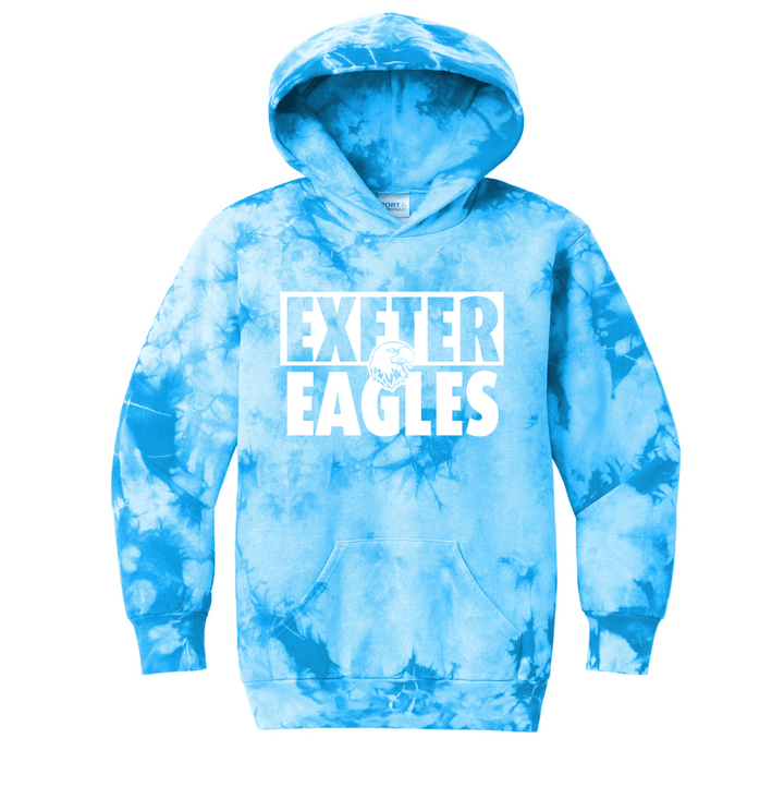 Exeter Eagles Youth Crystal Tie-Dye Hoodie | Custom Spirit Sweatshirt