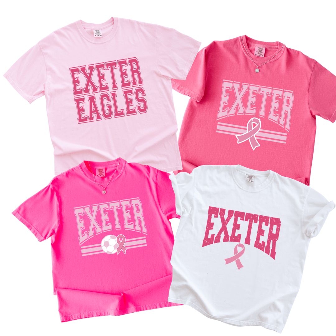 Exeter Eagles Pink Out Comfort Colors T-Shirt | Garment-Dyed Spirit Tee