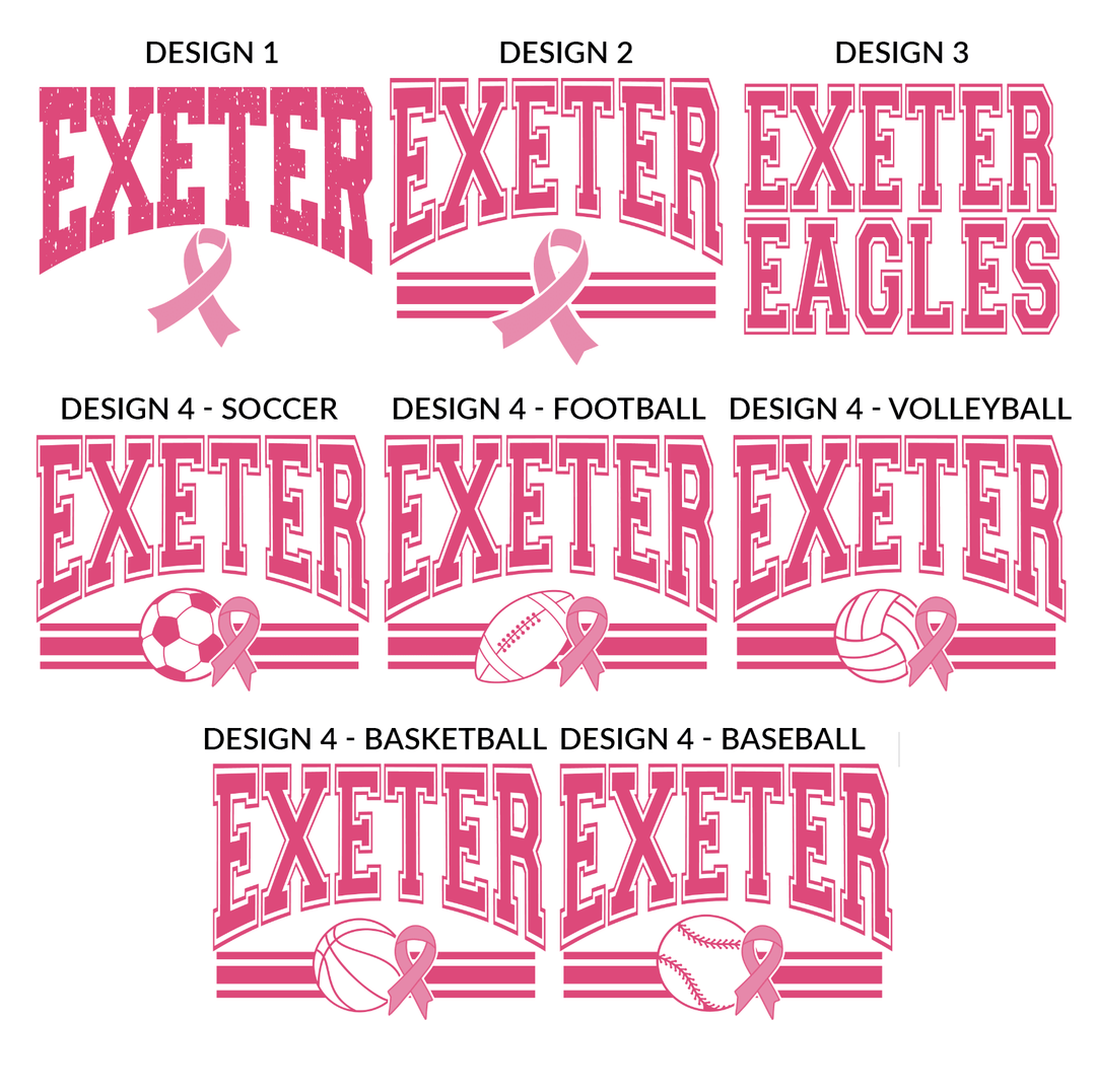 Exeter Eagles Pink Out Comfort Colors T-Shirt | Garment-Dyed Spirit Tee