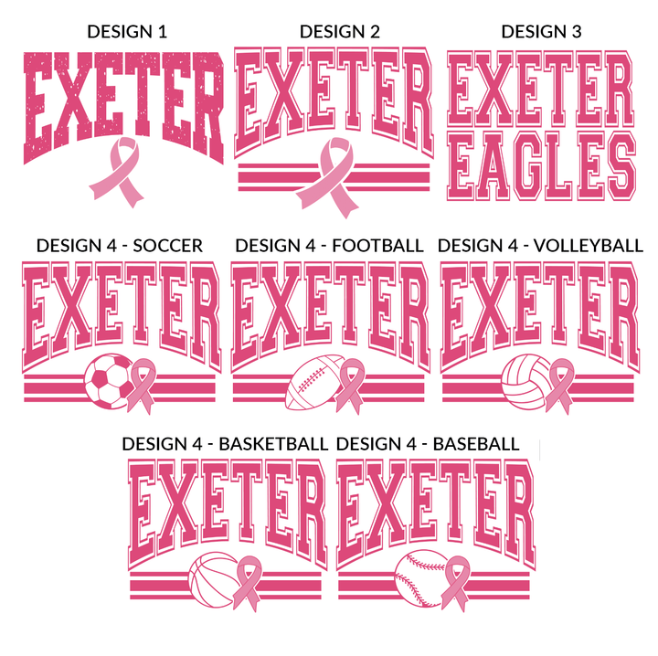 Exeter Eagles Pink Out Comfort Colors T-Shirt | Garment-Dyed Spirit Tee