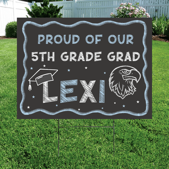 Chalkboard Grad Yard Sign
