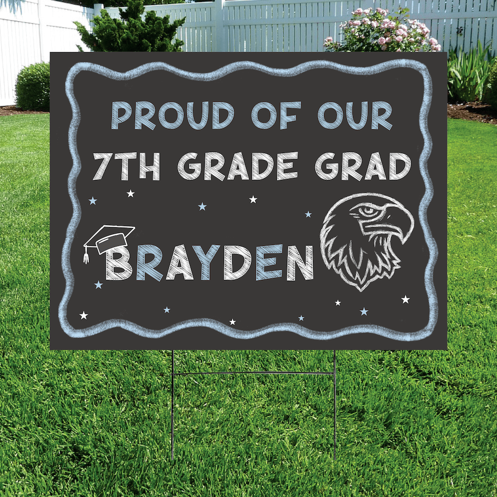 Chalkboard Grad Yard Sign