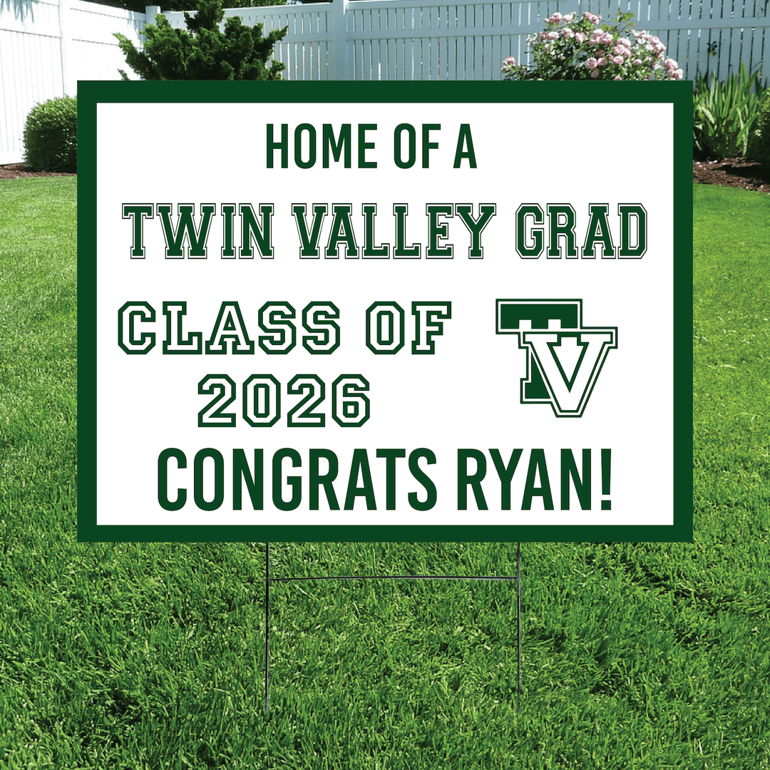 Class of 2026 Twin Valley Graduate Yard Signs