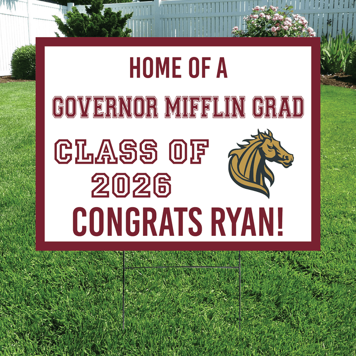 Class of 2026 Governor Mifflin Graduate Yard Signs