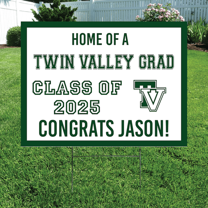 Class of 2025 Twin Valley Graduate Yard Signs