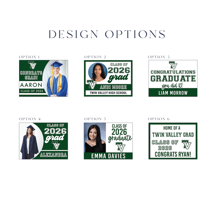 Class of 2026 Twin Valley Graduate Yard Signs