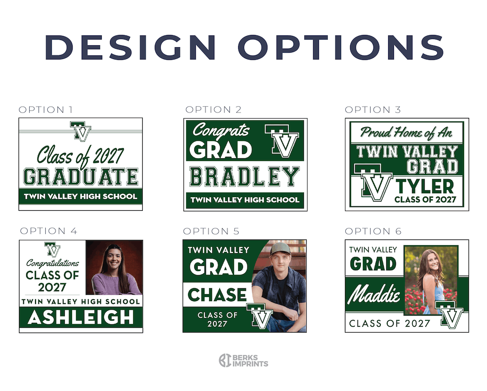 Class of 2027 Twin Valley Graduate Yard Signs