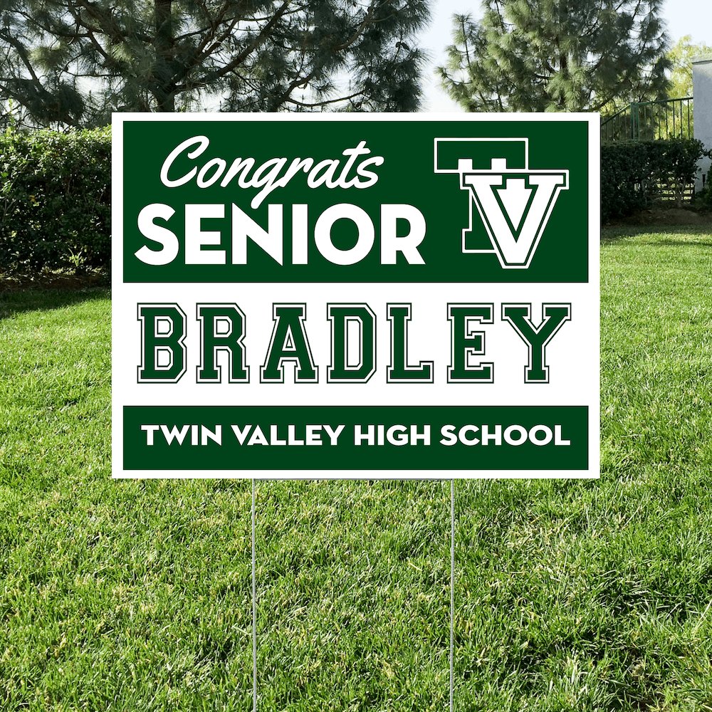 Twin Valley senior yard sign