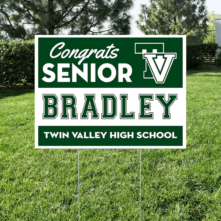 Twin Valley senior yard sign