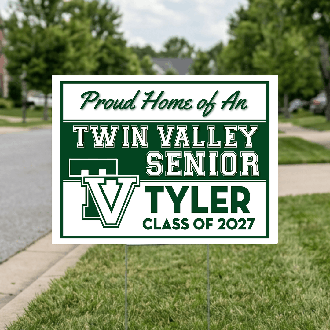 Twin Valley senior yard sign
