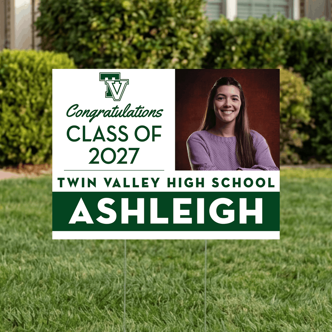 Twin Valley senior yard sign