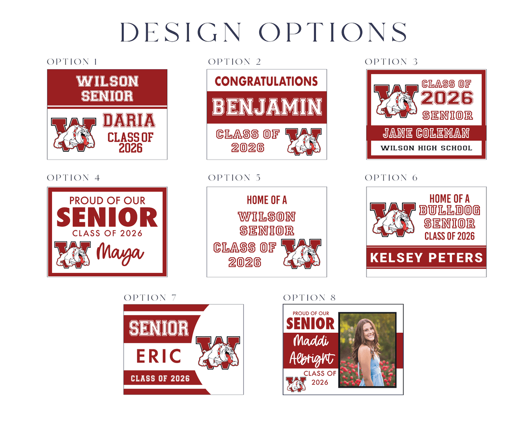 Class of 2026 Wilson Senior Yard Signs