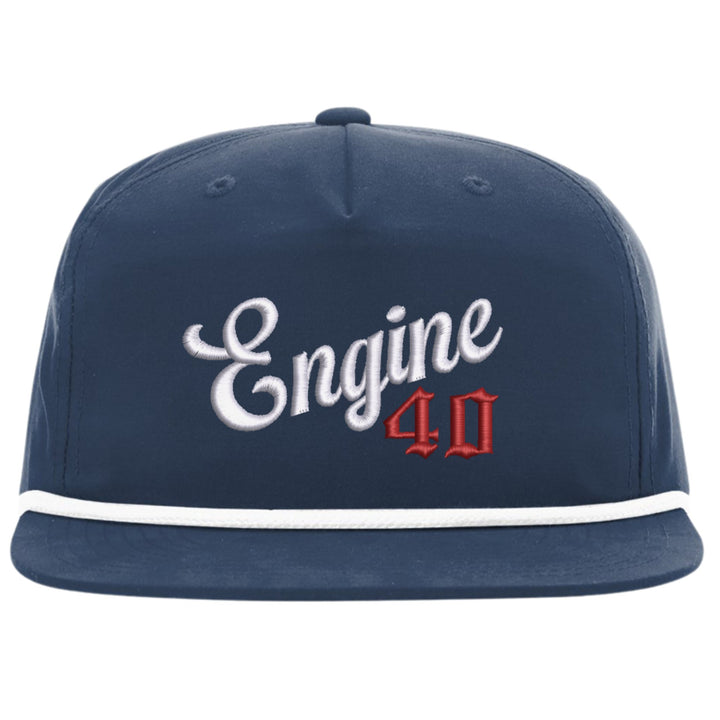 Navy Richardson 256 rope hat embroidered with &