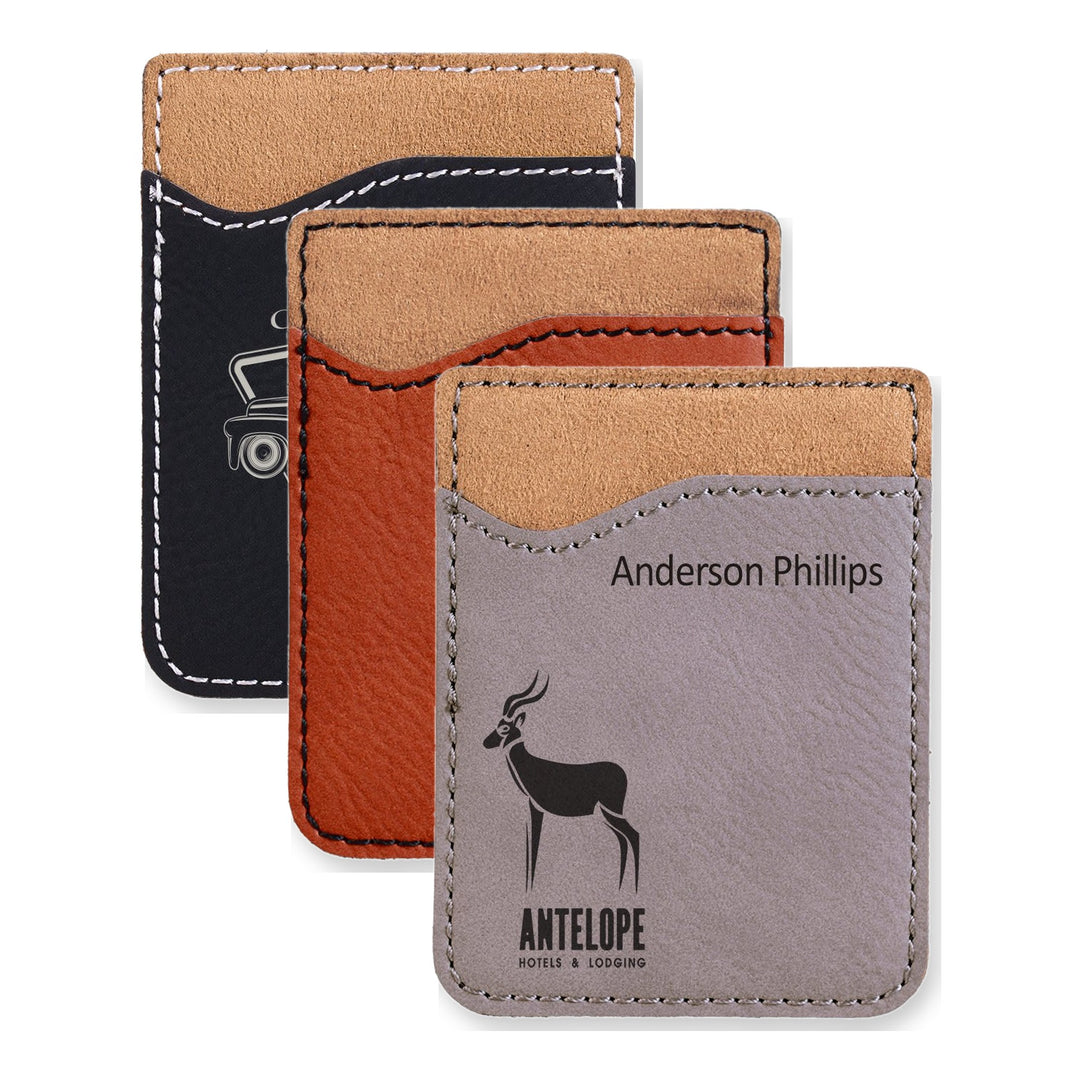 Leatherette Phone Wallet with Logo | Set of 6 color options