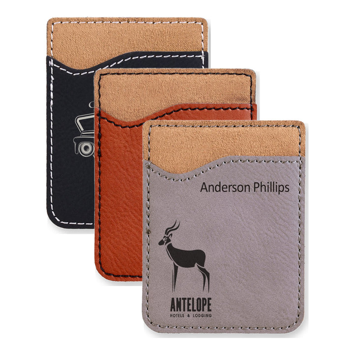 Leatherette Phone Wallet with Logo | Set of 6 color options