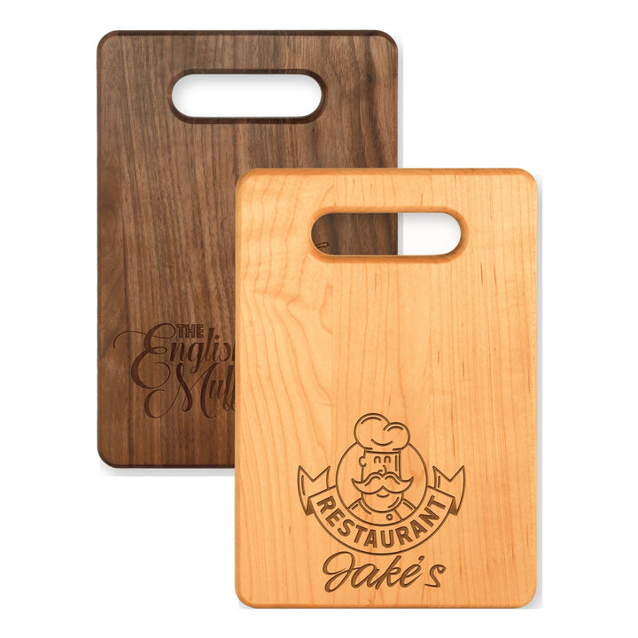 Maple or Walnut Cutting Board with Logo color options