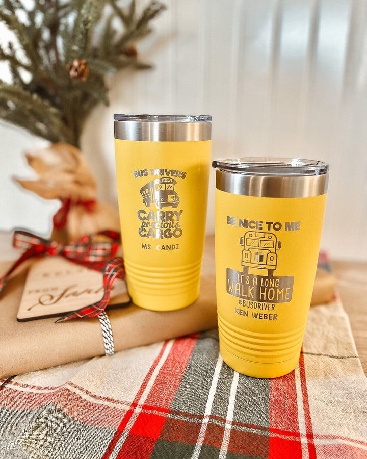 School Bus Driver Custom Tumbler - Barn Street Designs