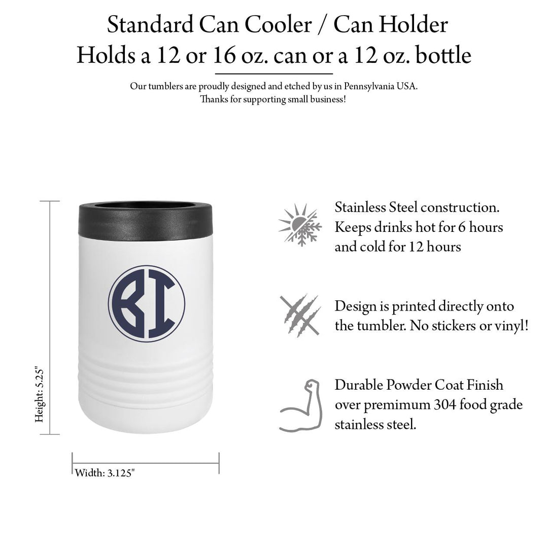 Thin Red Line Firefighter Can Cooler – Personalized with Fire Department Initials & Name