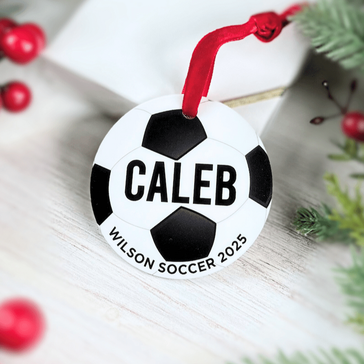 Personalized Soccer Ball Acrylic Ornament