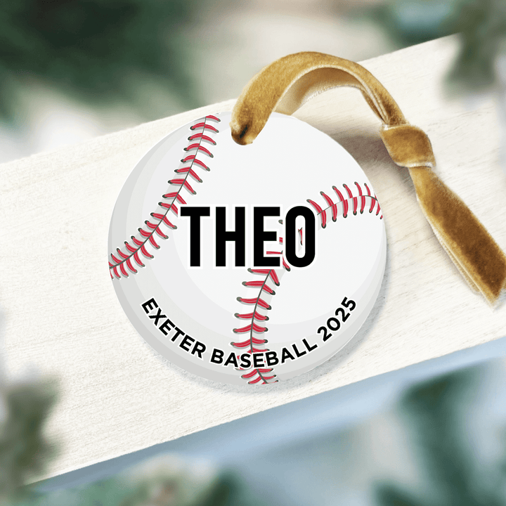 Exeter Baseball Personalized Ornament