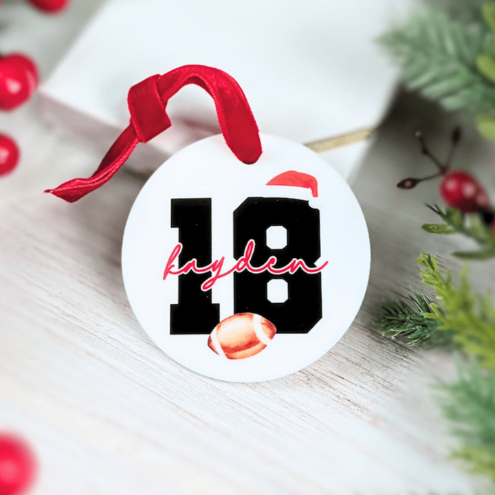 Football Number Acrylic Ornament