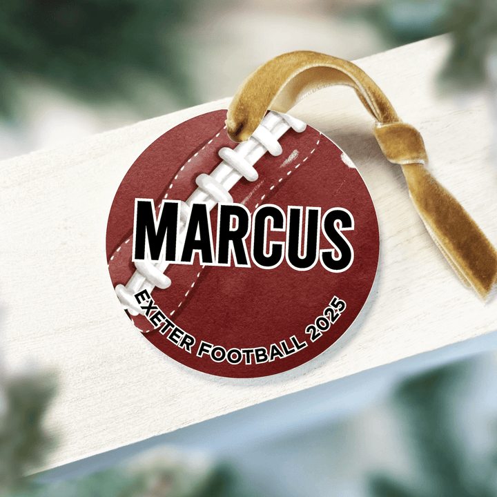 Exeter Football Personalized Ornament
