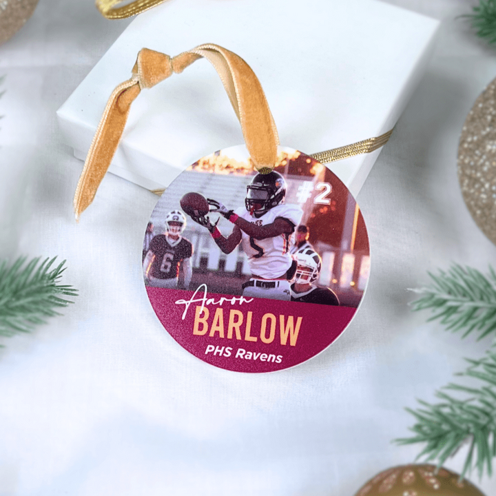 Personalized Sports Photo Acrylic Ornament