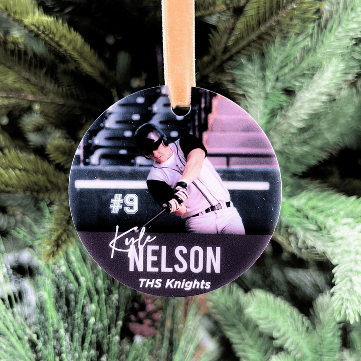 Personalized Sports Photo Acrylic Ornament
