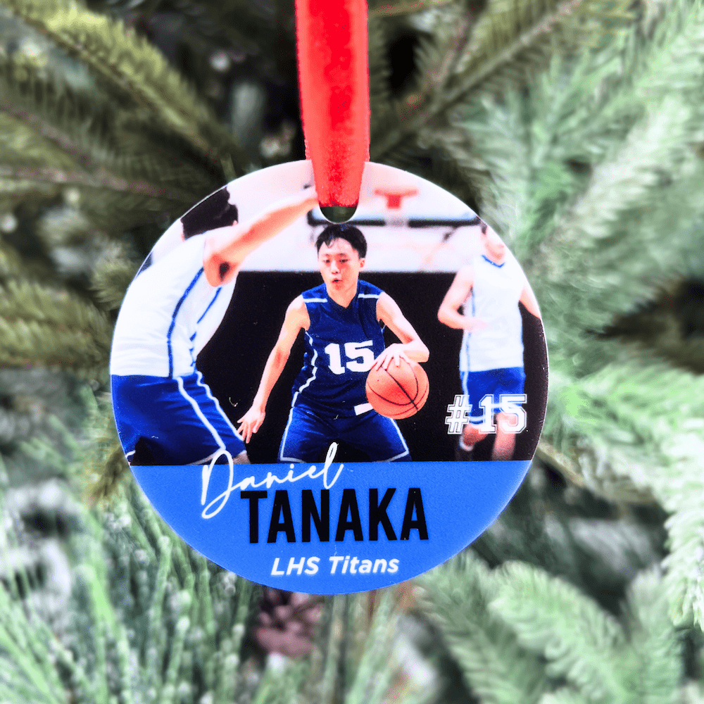 Personalized Sports Photo Acrylic Ornament