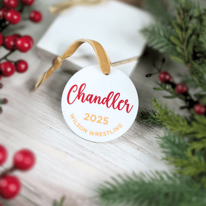 Personalized Sports Ornament – Custom Name, Year & Team