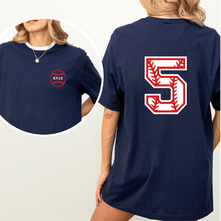 Custom Baseball Number T-Shirt