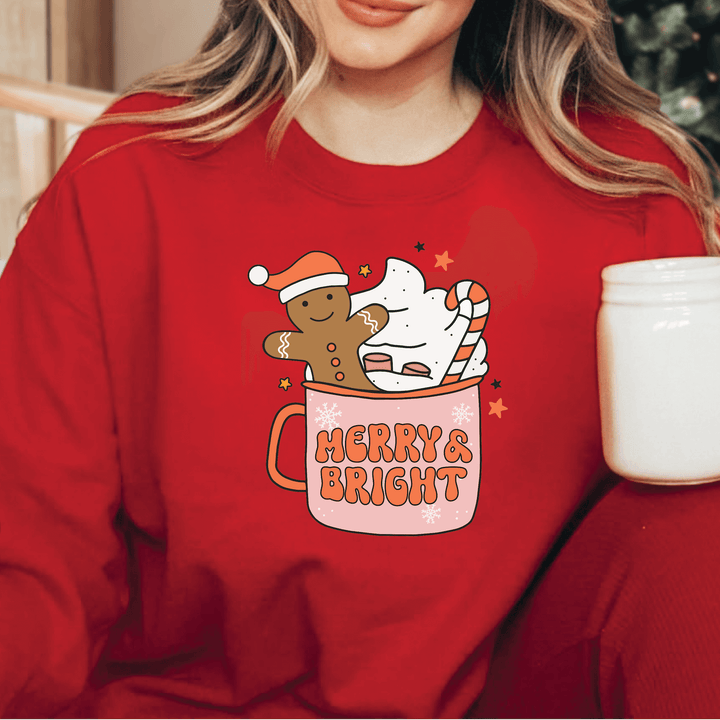 Merry & Bright Sweatshirt - Barn Street Designs