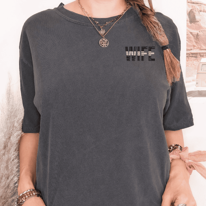 Corrections Wife Thin Grey Line Comfort Colors T-Shirt