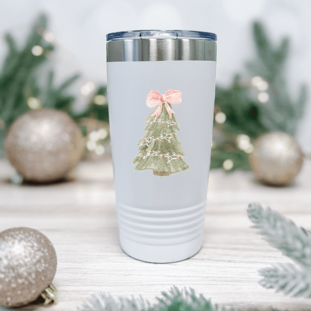 Pink Christmas Tree Tumbler - Barn Street Designs