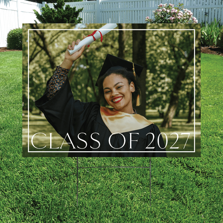 Custom Graduate Yard Sign – Full Color Photo