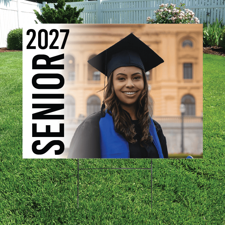 2027 Senior Yard Sign - Custom Photo Graduation Sign