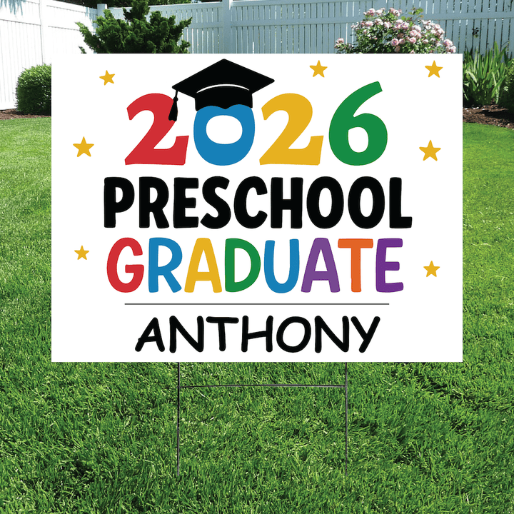 2026 Preschool Graduate Yard Sign