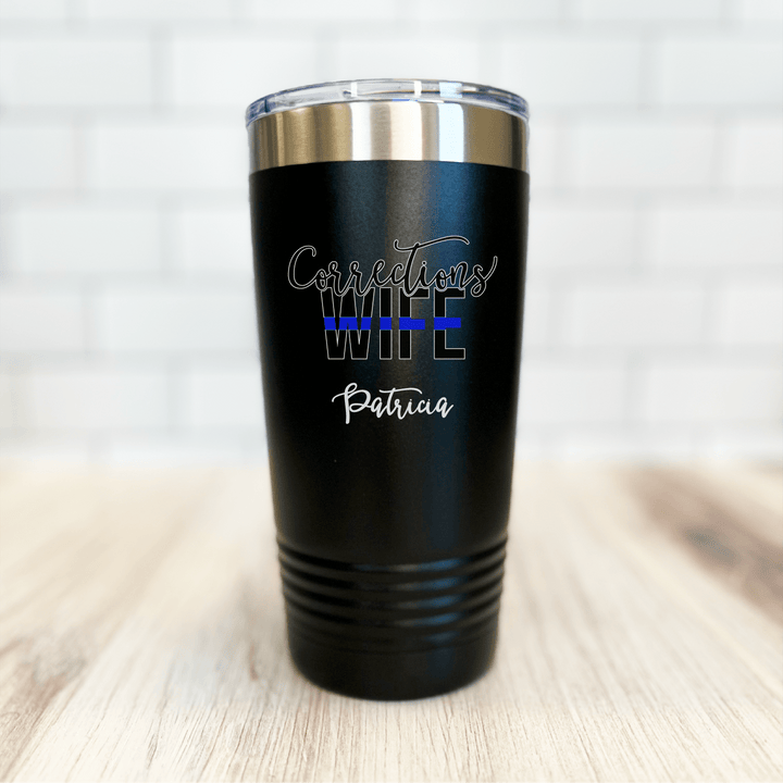 Thin Blue Line Corrections Wife Tumbler