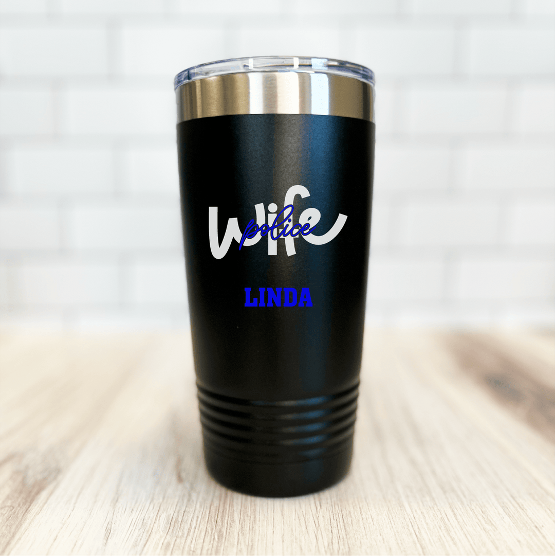 Police Wife Personalized Tumbler