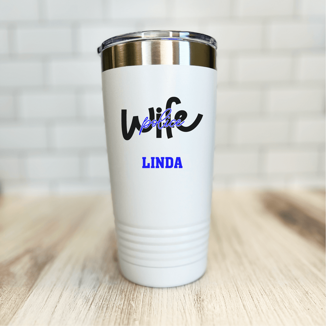 Police Wife Personalized Tumbler