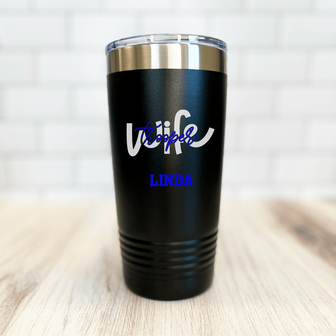 Personalized Trooper Wife Tumbler