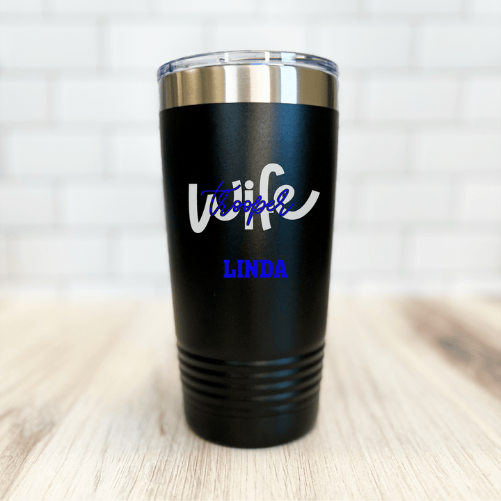 Personalized Trooper Wife Tumbler