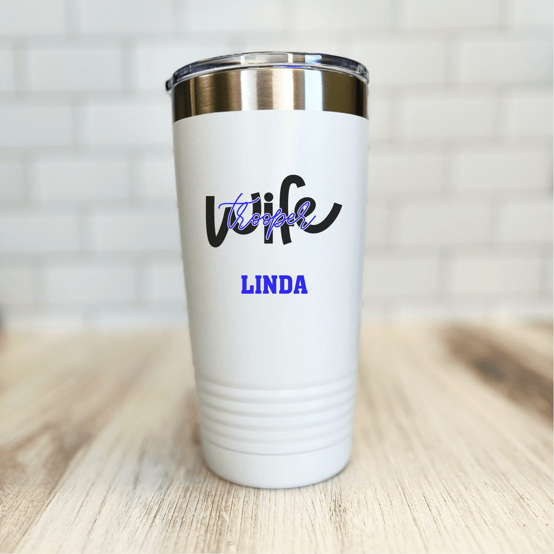 Personalized Trooper Wife Tumbler