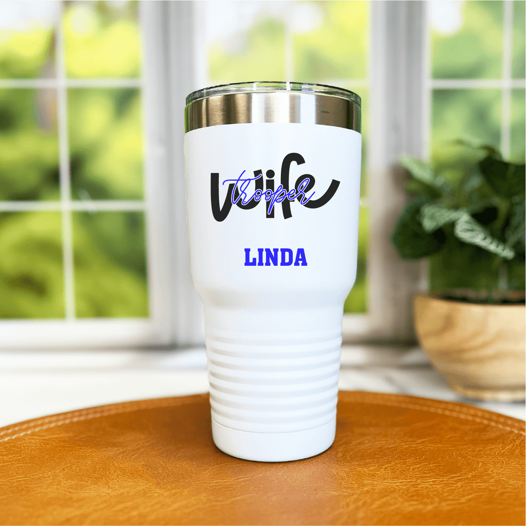 Personalized Trooper Wife Tumbler