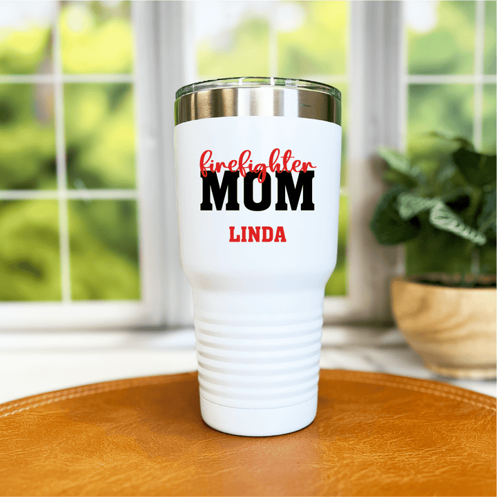 Personalized Firefighter Mom Tumbler