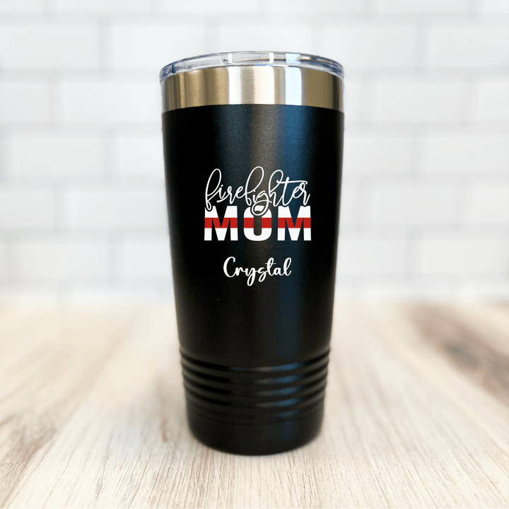 Thin Red Line Firefighter Mom Tumbler