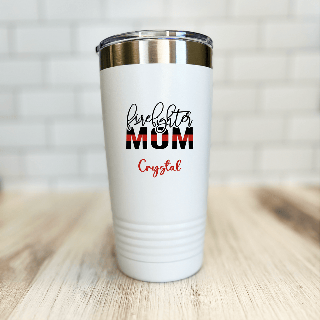 Thin Red Line Firefighter Mom Tumbler